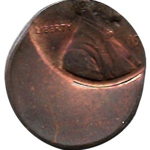 Moneda 1  Cent. EEUU Error Acuñación Desplazada 60%