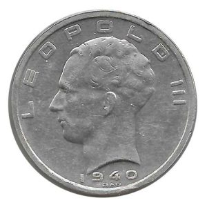 Moneda Bélgica 050 Francos 1940 MBC Belgie-Belgique