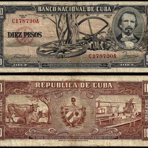 Billete Cuba 010 Pesos 1956 MBC P88a