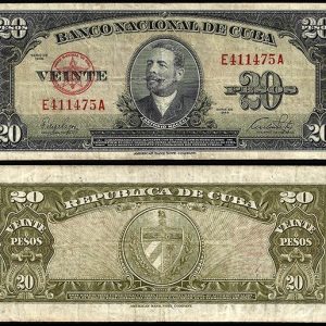 Billete Cuba 020 Pesos 1949 MBC P80a