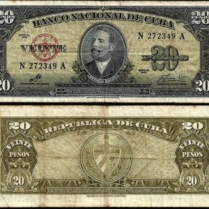 Billete Cuba 020 Pesos 1960 MBC P80c