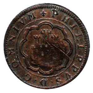 Moneda 1598. 4 Maravedis Felipe II 1598 – Segovia BC
