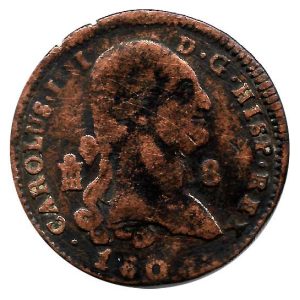 Moneda 1804. 08 Maravedis Carlos IIII 1804 Segovia. BC