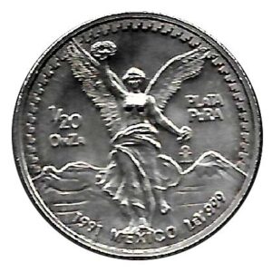 Moneda 1/20 Onza Plata 999 México 1992 S/C