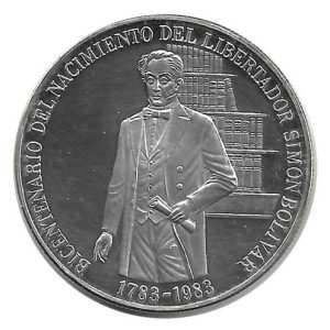 Moneda Venezuela 100 bolívares 1983 FDC Simon Bolivar