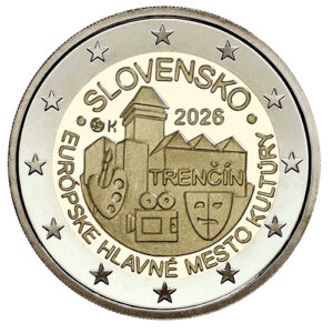Moneda 2 euros de Eslovaquia 2026. Trencin