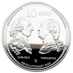 Año 2026. Moneda 10€ Independencia EEUU – Isabel I Castilla