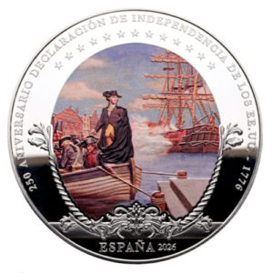 Año 2026. Moneda 50€ Independencia EEUU – Cincuentin