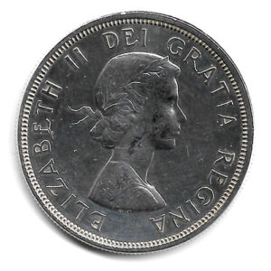 Moneda Canada 01 dolar 1964 S/C-. Charlottetown Québec