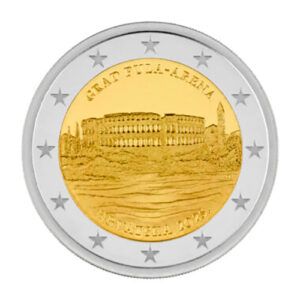 Moneda 2 euros de Croacia 2025 Rey Anfiteatro de Pula