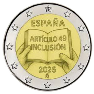 Moneda 2 euros de España 2026. Inclusión