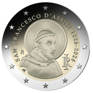 Moneda 2 euros de Italia 2026 San Francisco de Asís