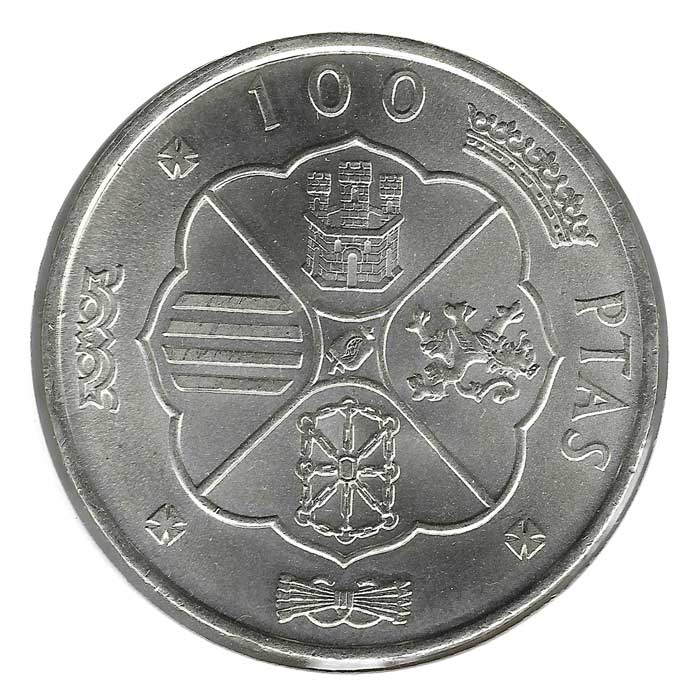 Moneda 100 pesetas 1966 *69. S/C (PALO RECTO) - Imagen 2