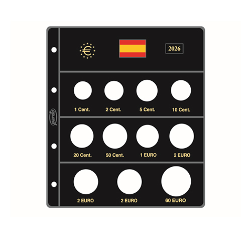 Hojas para euros de España "PARDO".Ref.179-6 2026
