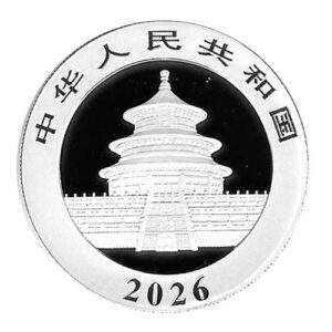 Moneda China 10 Yuan 2026. 1 Oz Ag. Oso Panda