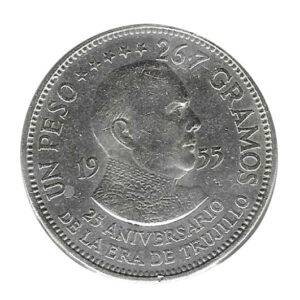 Moneda Republica Dominicana 1 Peso 1955 MBC+