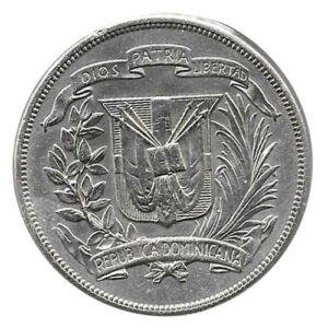 Moneda Republica Dominicana 1 Peso 1955 MBC+