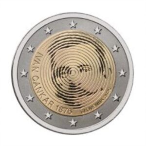 Moneda 2 euros de Eslovenia 2026 Ivan Cankar