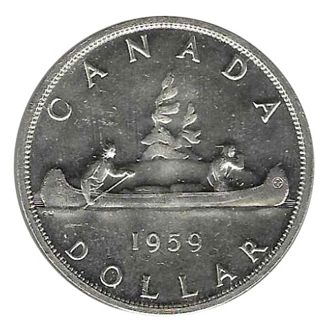 Moneda Canada 01 dolar 1959 S/C-