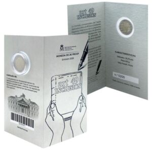 Moneda 2 euros de España 2026. Incluson PROOF (Cartera)