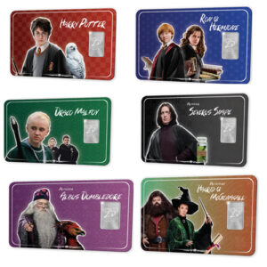 Juego de 6 lingotes de 1 gr Harry Potter – Royal Dutch Mint