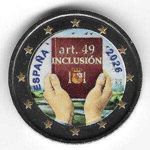 Moneda 2 euros España 2026 COLOREADA Inclusion – 2
