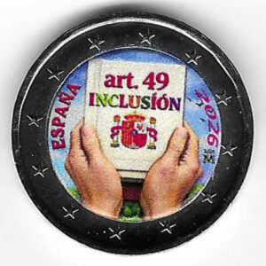 Moneda 2 euros España 2026 COLOR «Pegatina» Inclusion – 1