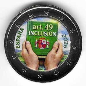 Moneda 2 euros España 2026 COLOR «Pegatina» Inclusion – 2