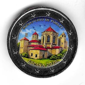 Moneda 2 euros España 2026 COLOR «Pegatina» Poblet – 1