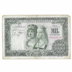 Billete Estado Español 1000 pesetas Madrid 1957 BC