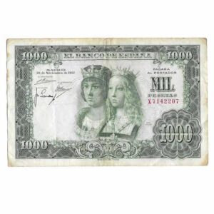 Billete Estado Español 1000 pesetas Madrid 1957 MBC-