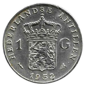 Moneda Antillas Holandesas 1 Gulden 1952 MBC+