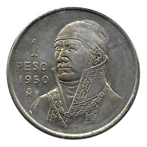 Moneda México 0001 peso 1950 MBC