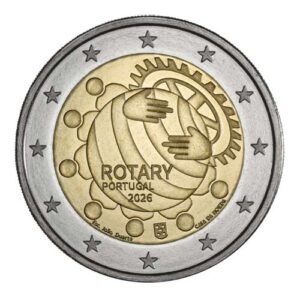 Moneda 2 euros de Portugal 2026 Rotary