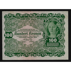Billete Austria 100 coronas 1922 SC P77