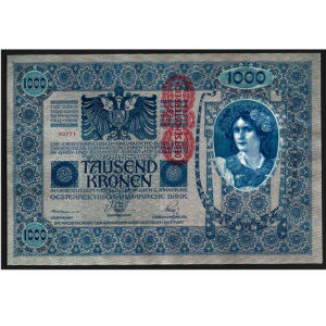 Billete Austria 1000 coronas 1902 (ND1919) SC- P59 IMPERIO