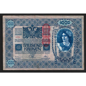 Billete Austria 1000 coronas 1902 (ND1919) SC- mancha P59 IMPERIO