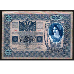 Billete Austria 1000 coronas 1902 (ND1919) SC- mancha P59 IMPERIO