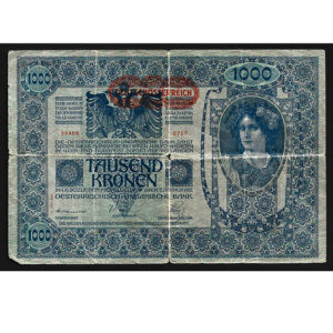 Billete Austria 1000 coronas 1902 (ND1919) BC P59 IMPERIO