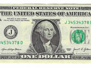 Billete Estados Unidos 1 Dolar 2021 Letra J MBC+