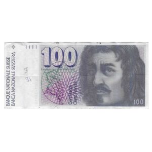 Billete Suiza 0100 Francos 1986 MBC