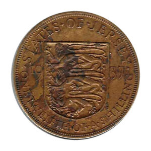 Moneda Jersey 1/12 Shilling 1937 MBC