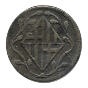 Moneda 1814. 4 Cuartos Cataluña Napoleonica 1814 BC/MBC – Fundicion