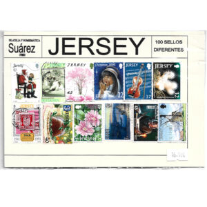 Sellos de paqueteria JERSEY – 100 diferentes
