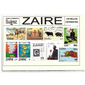 Sellos de paqueteria ZAIRE – 100 diferentes