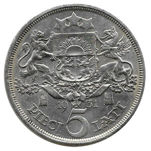 Moneda Letonia 05  Lati 1931 MBC
