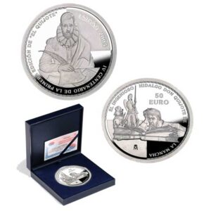 Año 2005. Moneda 50 Euros el Quijote (5 Onzas)