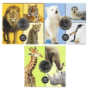 Moneda Francia Serie 5€ Animales del Mundo 2026 (6 Valores)