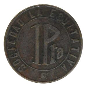 Jeton o Ficha Fabrica Mieres 1 Peseta 1932 MBC
