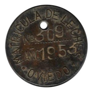 Jeton o Ficha Verificacion de Leches Oviedo 1953 MBC